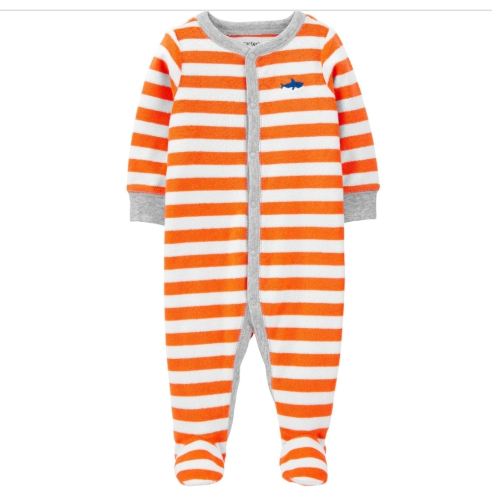 Carter's Striped Terry Sleep & Play NWT